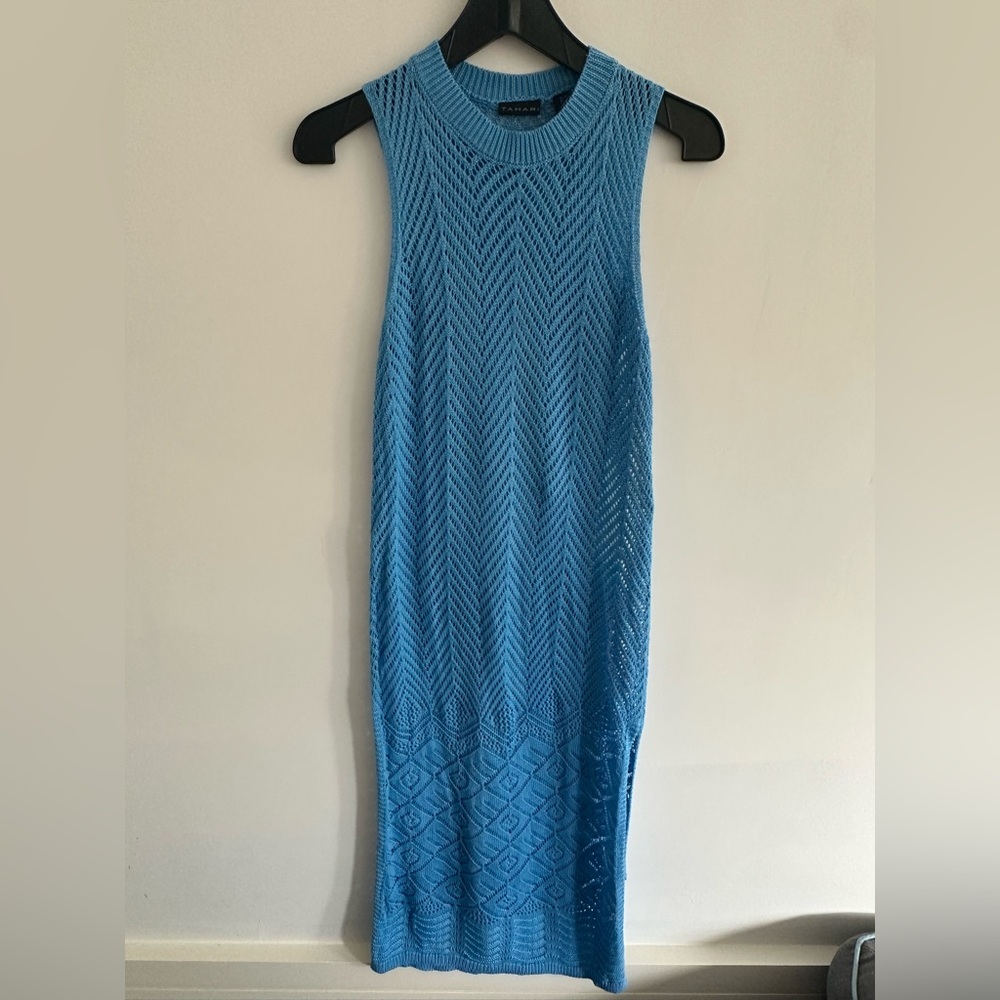Blue Sleeveless Swim Coverup